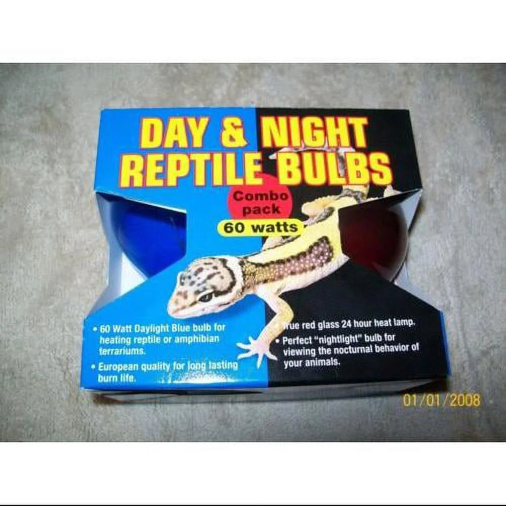 Day & Night Reptile Bulbs Combo Pack 60W