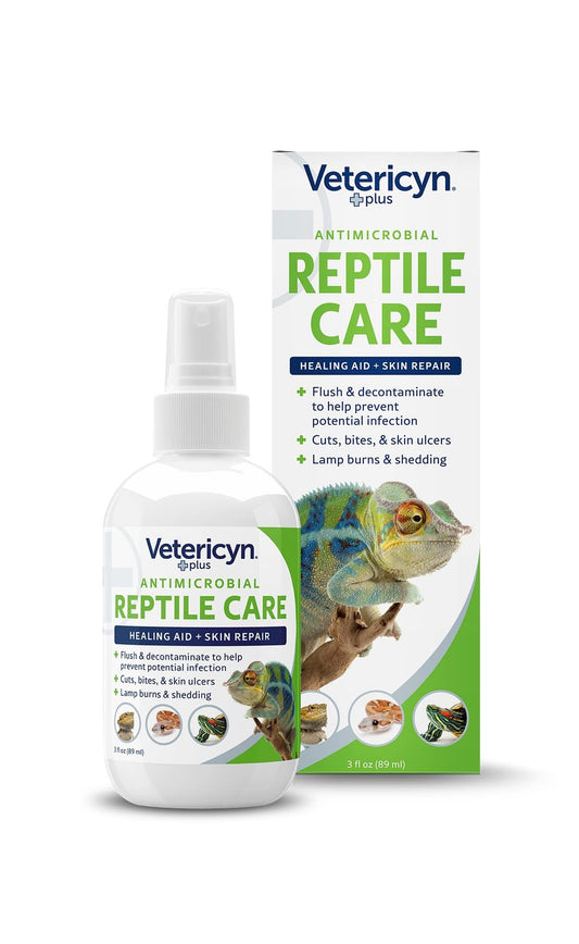 Vetericyn Reptile Wound and Skin Care Plus - Non-Toxic First Aid Spray for Lizards and Reptiles