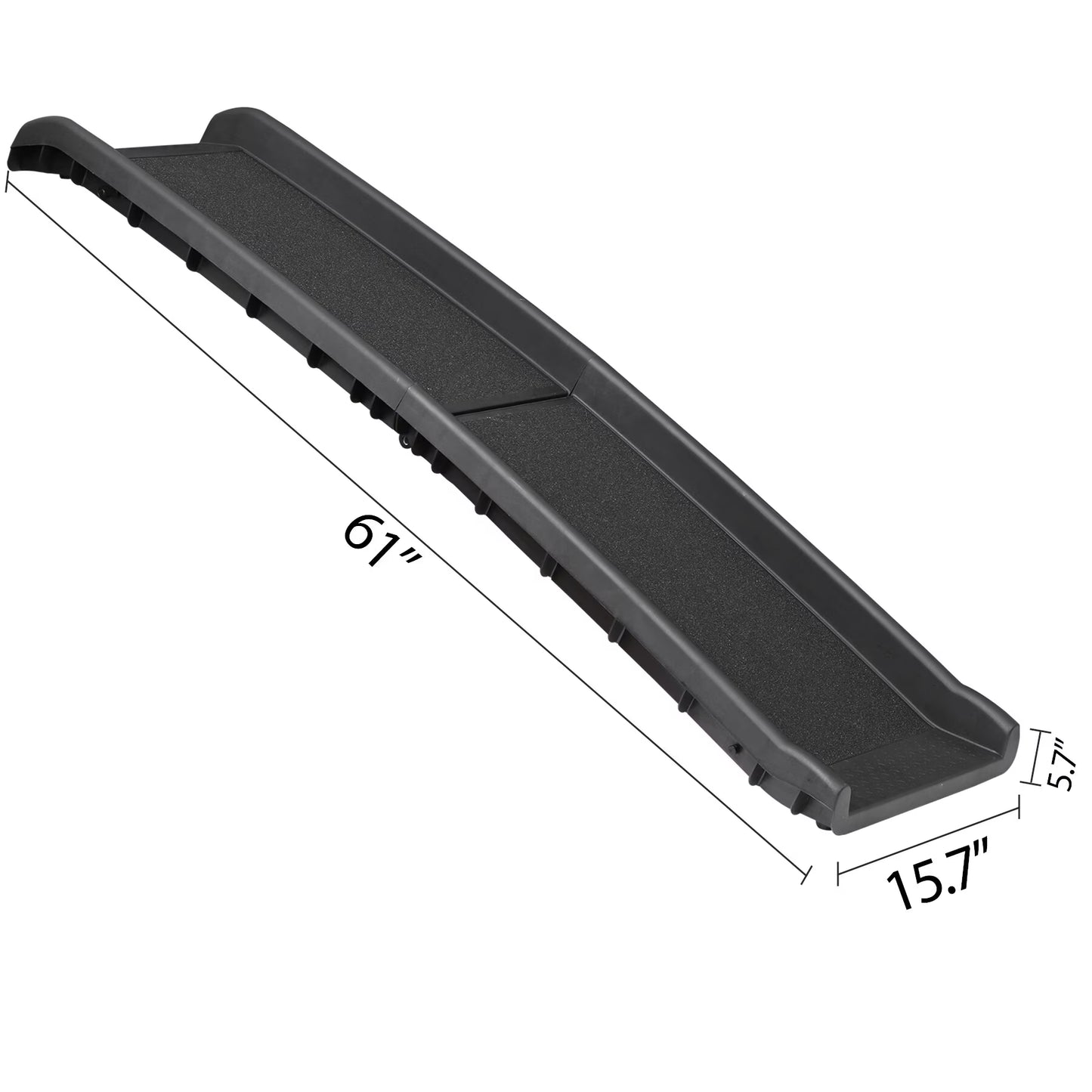 62-Inch Folding Dog Ramp 150LBS Non-Slip Pet Car Ramp for Truck SUV Doorstep Porch Black