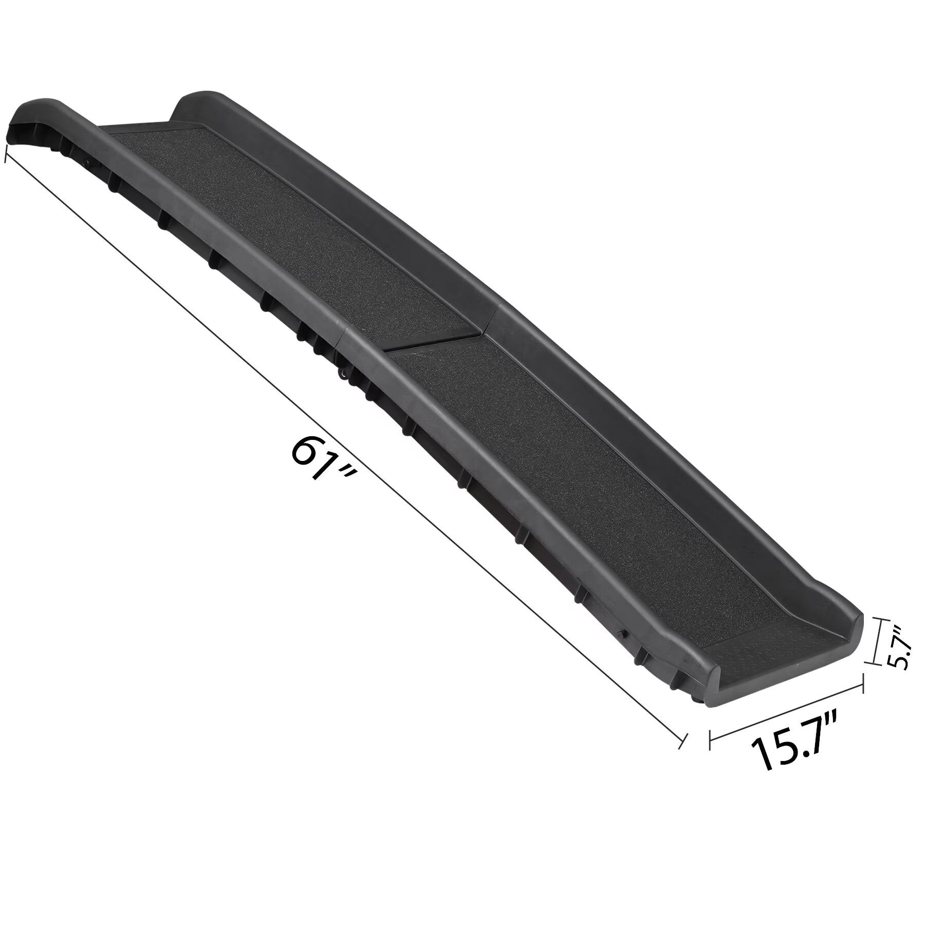 62-Inch Folding Dog Ramp 150LBS Non-Slip Pet Car Ramp for Truck SUV Doorstep Porch Black